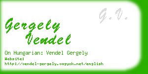 gergely vendel business card